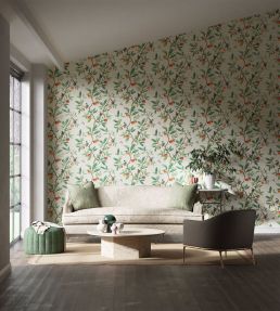 Ella Wallpaper by Harlequin Fig Blossom / Fig Leaf / Nectarine