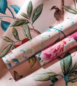 Ella Wallpaper by Harlequin Powder / Sage / Peach