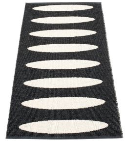 Pappelina Ella Runner rug Black/Vanilla ELx722 Black/Vanilla