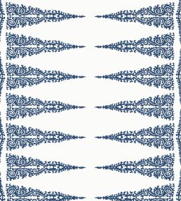 Ellery Stripe Wallpaper by Anna French Navy on White