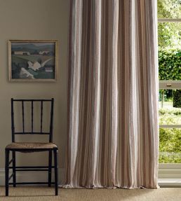 Elm Stripe Fabric by Morris & Co Apricot/Linen