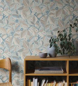 Elm Tree Wallpaper by Borastapeter Sky Blue/Natural
