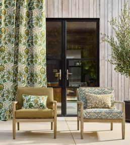 Elmcote Weave Outdoor Fabric by Morris & Co Mineral Blue