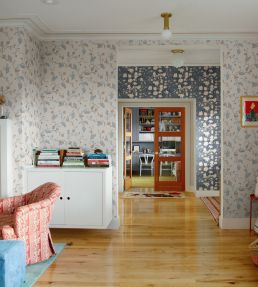 Elmire Wallpaper by Sandberg Soft Blue