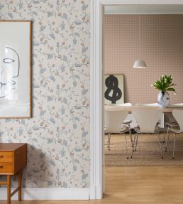 Elmire Wallpaper by Sandberg Soft Blue