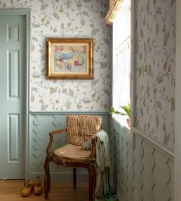 Elmire Wallpaper by Sandberg Spring Green