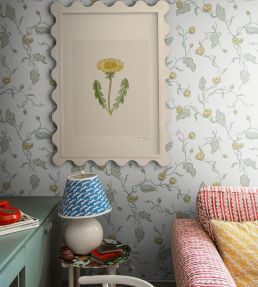 Elmire Wallpaper by Sandberg Spring Green