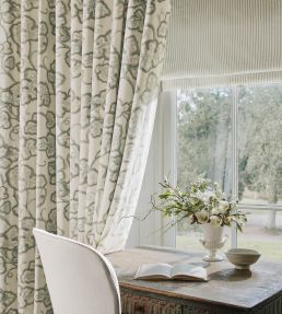 Elmscott Stripe Fabric by Colefax and Fowler Blue