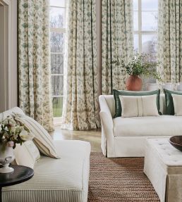 Elmscott Stripe Fabric by Colefax and Fowler Leaf Green