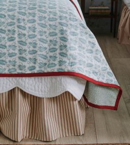 Elmscott Stripe Fabric by Colefax and Fowler Red/Green
