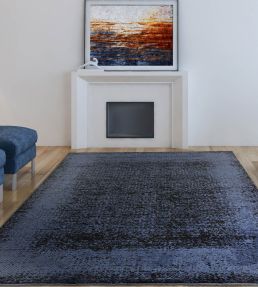 Asiatic Elodie rug Indigo/Black ELOD120170INDI Indigo/Black