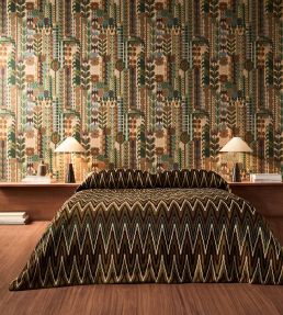 Elota Fabric by Harlequin Burgundy/Moss