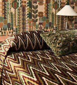 Elota Fabric by Harlequin Burgundy/Moss