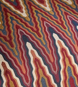 Elota Fabric by Harlequin Indigo/Maroon