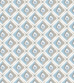 Elsie Fabric by Nina Campbell Blue/Chocolate