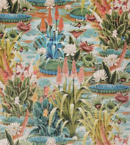 Elysium Velvet Fabric by Osborne & Little Aqua