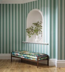 Elysium Velvet Fabric by Osborne & Little Aqua
