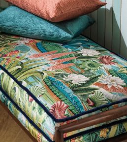 Elysium Velvet Fabric by Osborne & Little Aqua