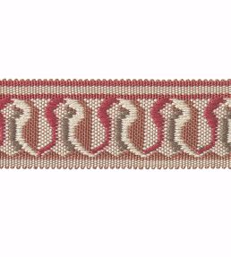 Embroidered Braid 30mm Trimming by Houles Rouge Cardinalis