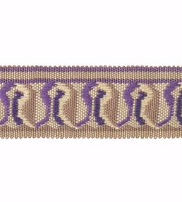 Embroidered Braid 30mm Trimming by Houles Violet Amarante