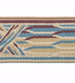 Embroidered Braid 60mm Trimming by Houles Blue Nattier