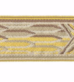 Embroidered Braid 60mm Trimming by Houles Jaune Celeste
