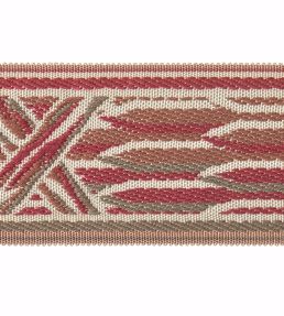Embroidered Braid 60mm Trimming by Houles Rouge Cardinalis