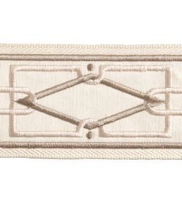 Diamond Embroidered Braid 75mm Trimming by Houles Albatre