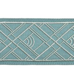 Cross Embroidered Braid 75mm Trimming by Houles Cristal