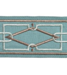 Diamond Embroidered Braid 75mm Trimming by Houles Cristal