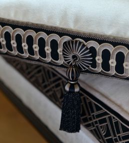 Embroidered Braid 75mm Trimming by Houles Galuchat