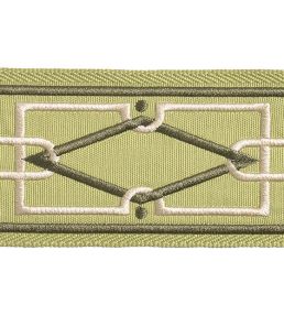 Diamond Embroidered Braid 75mm Trimming by Houles Galuchat