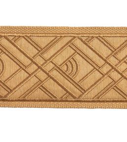 Cross Embroidered Braid 75mm Trimming by Houles Metal