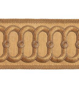 Embroidered Braid 75mm Trimming by Houles Metal
