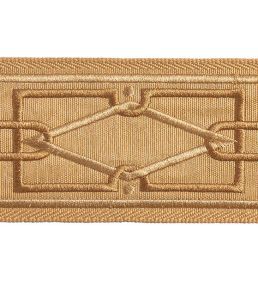 Diamond Embroidered Braid 75mm Trimming by Houles Metal