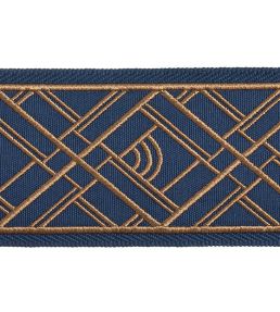 Cross Embroidered Braid 75mm Trimming by Houles Normandie