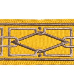 Diamond Embroidered Braid 75mm Trimming by Houles Sycomore