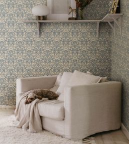 Emil Wallpaper by Sandberg Indigo Blue