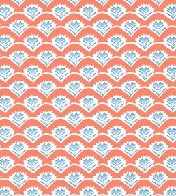 Emily Wallpaper by Thibaut Coral and Blue