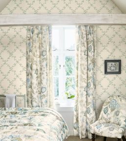 Emmeline Fabric by Colefax and Fowler Aqua