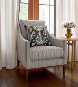 Emmons Stripe Fabric by Thibaut Charcoal