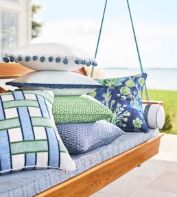 Emmons Stripe Fabric by Thibaut Navy