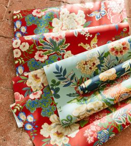Emperor Peony Wallpaper by Sanderson Cinnabar Red