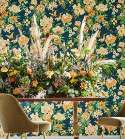 Emperor Peony Wallpaper by Sanderson Lotus Pink