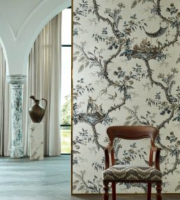 Emperors Musician Wallpaper by Zoffany Charcoal