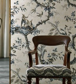 Emperors Musician Wallpaper by Zoffany Charcoal