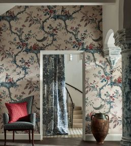 Emperors Musician Wallpaper by Zoffany Indigo