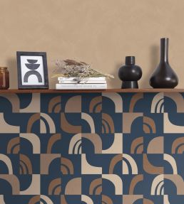 Empreinte Wallpaper by Caselio Bleu Univers