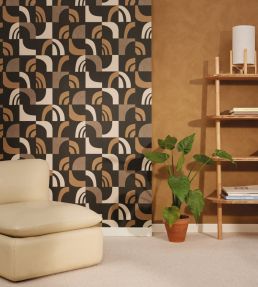 Empreinte Wallpaper by Caselio Terre Cuite Noir
