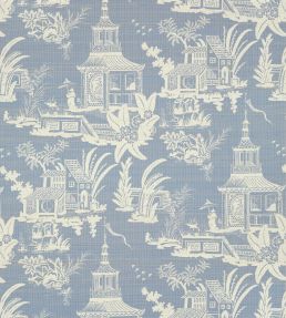 Empress Court Wallpaper by Thibaut Blue